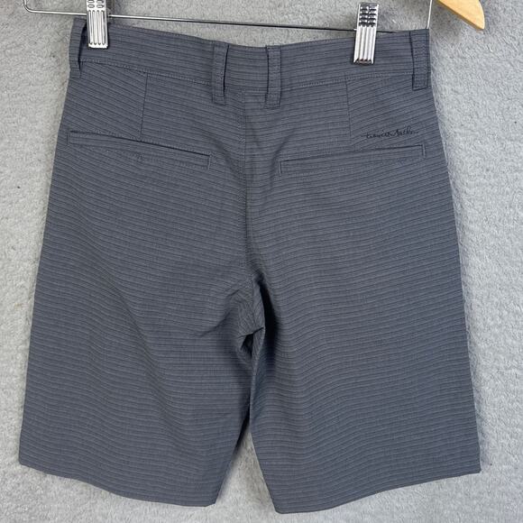 Travis Mathew Boys Loreto Shorts Size10 Gray Stripe Performance Boys Golf NWOT - Picture 2 of 8